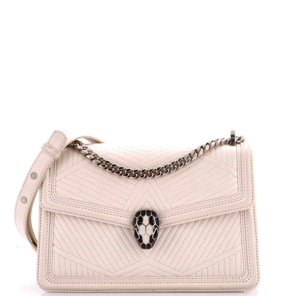 Bvlgari Small Serpenti Forever Shoulder Bag Quilted Leather